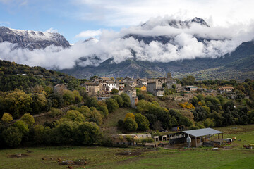 Fototapeta na wymiar Puértolas, Huesca, Aragon, Spain. Aragonese Pyrenees