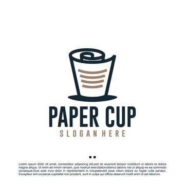 paper cup , logo design template