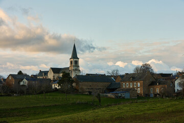 Fototapeta premium Town of Centrès in Aveyron France