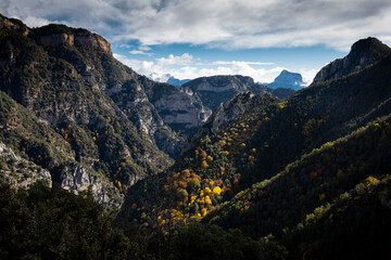 Fototapeta premium Ordesa and Monte Perdido, Añisclo Canyon. Sensa Mountain. Aragonese Pyrenees
