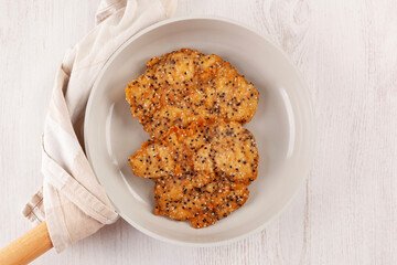 Homemade breaded Weiner schnitzel.