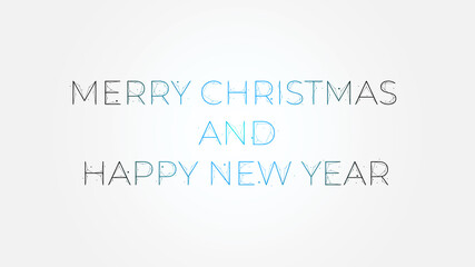 Fototapeta na wymiar Merry Christmas and New Year, vector polygonal Christmas background or digital banner.