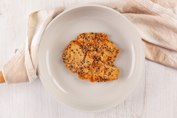 Homemade breaded Weiner schnitzel.