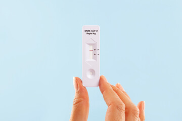 Quick antigen detection testing of Covid-19, coronavirus.