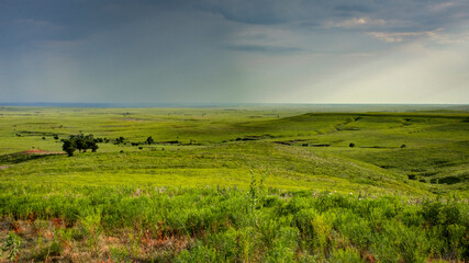 Rain shafts in the distance indicating it may not be long before it arrives at our location.
