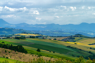 Obraz premium Rural landscape near Ostra Vetere and Cingoli, Marche, Italy