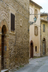 Fototapeta na wymiar Historic buildings of Cingoli, Marche, italy