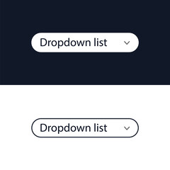 Drop-down list for the website. User interface for the website and application. Vector illustration. - obrazy, fototapety, plakaty