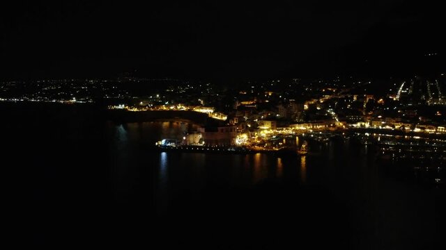 Drone footage of Mondello, Sicily from the yacht