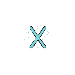 Obraz premium light cyan x karyotype (colored) 