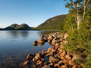 Jordan Pond, Bubble Rock in background, Acadia National Park, Maine