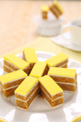 Various homemade bakeries on the table such as cake, pastry, sweet and delicious.