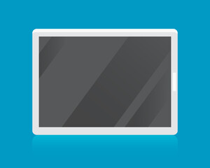 Device screen mockup. Tablet, laptop and monoblock monitor, with blank screen for you design.