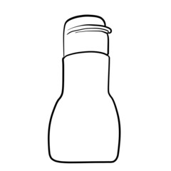 Simple and realistic household salt line drawing