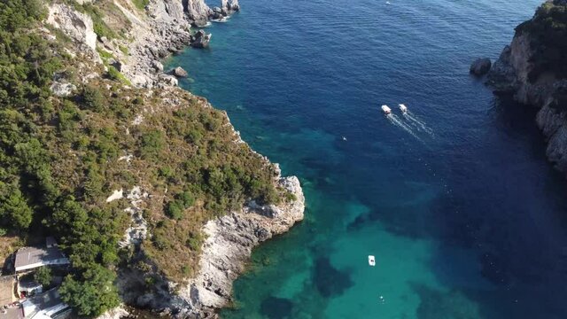 The beautiful island of Corfú in Greece filmed using a drone.