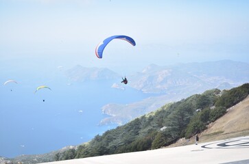 The launch pad for paragliding flights. Paragliding flight
