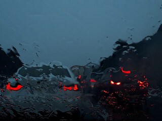 Driving in a rainy day