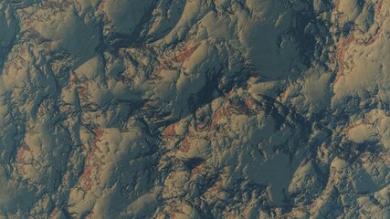 abstract aerial view, abstract cosmic texture, top view of alien planet, texture of th exo planet, abstract texture 3d render