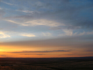 Fototapeta na wymiar Sunset in a valley