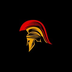 helmet spartan logo suitable for financial service business