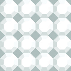 Fototapeta na wymiar Seamless vector pattern with 3d geometrical texture on white background. Simple honeycomb wallpaper design. Decorative bubble fashion textile.