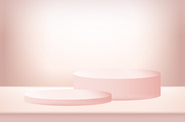 Advertisement product platform background. Exhibition studio background. Scene for product pattern. 