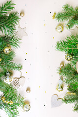 Merry Christmas and Happy New Year. Neutral background