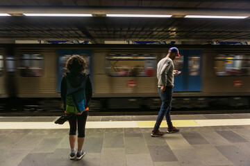 Waiting for the subway