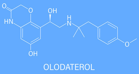Olodaterol COPD drug molecule (ultra-LABA class). Skeletal formula.	

