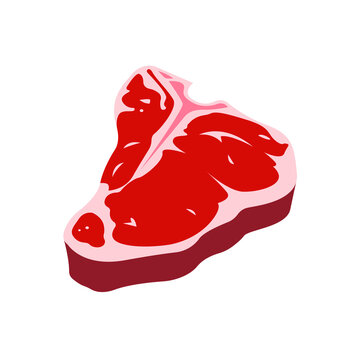 Meat raw steak vector emoji
