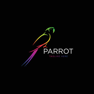 Parrot Logo Design Vector, vector illustration