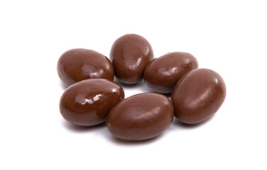 chocolate covered nut isolated
