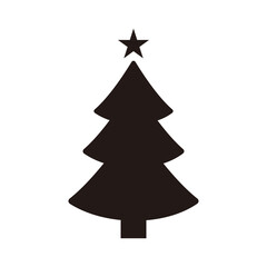 Christmas tree flat icon symbol