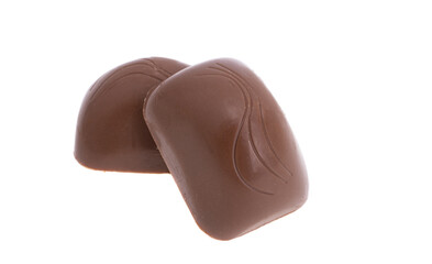 chocolate candies isolated