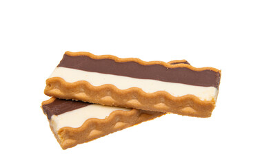 cookies with dark and white chocolate isolated