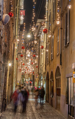 Fototapeta premium streets illuminated for the Christmas holidays