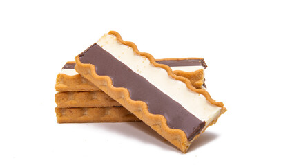 cookies with dark and white chocolate isolated