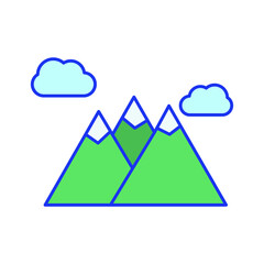 Mountain Vector icon which is suitable for commercial work and easily modify or edit it

