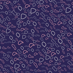 Hand drawn various round and elipse shapes and dots. Doodle objects. Abstract contemporary modern trendy seamless patterns. Pastel colors. Perfect for textile prints