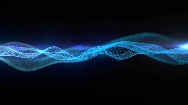 abstract blue wave animation background loop