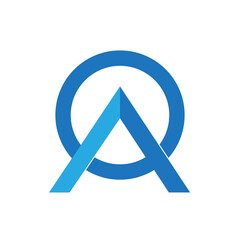 minimalist logo circle or the latter O and the latter A for companies and businesses