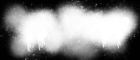 white splatter spray graffiti style effect with black background in an retro design