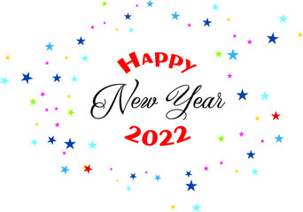 Happy new year greeting card design.