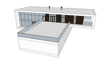Modern house architectural drawing