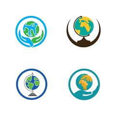 globe logo vector design template
