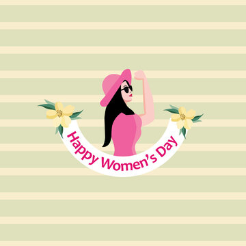 Happy Women's Day Greeting Card Design