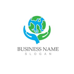 globe logo vector design template