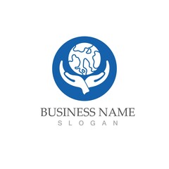 globe logo vector design template