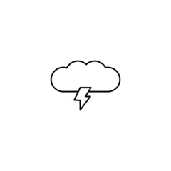 Thunderstorm vector image recommended for use in web applications, mobile applications, and print media. EPS 10