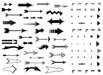 Collection of Various Designs of Arrows Flat Vector